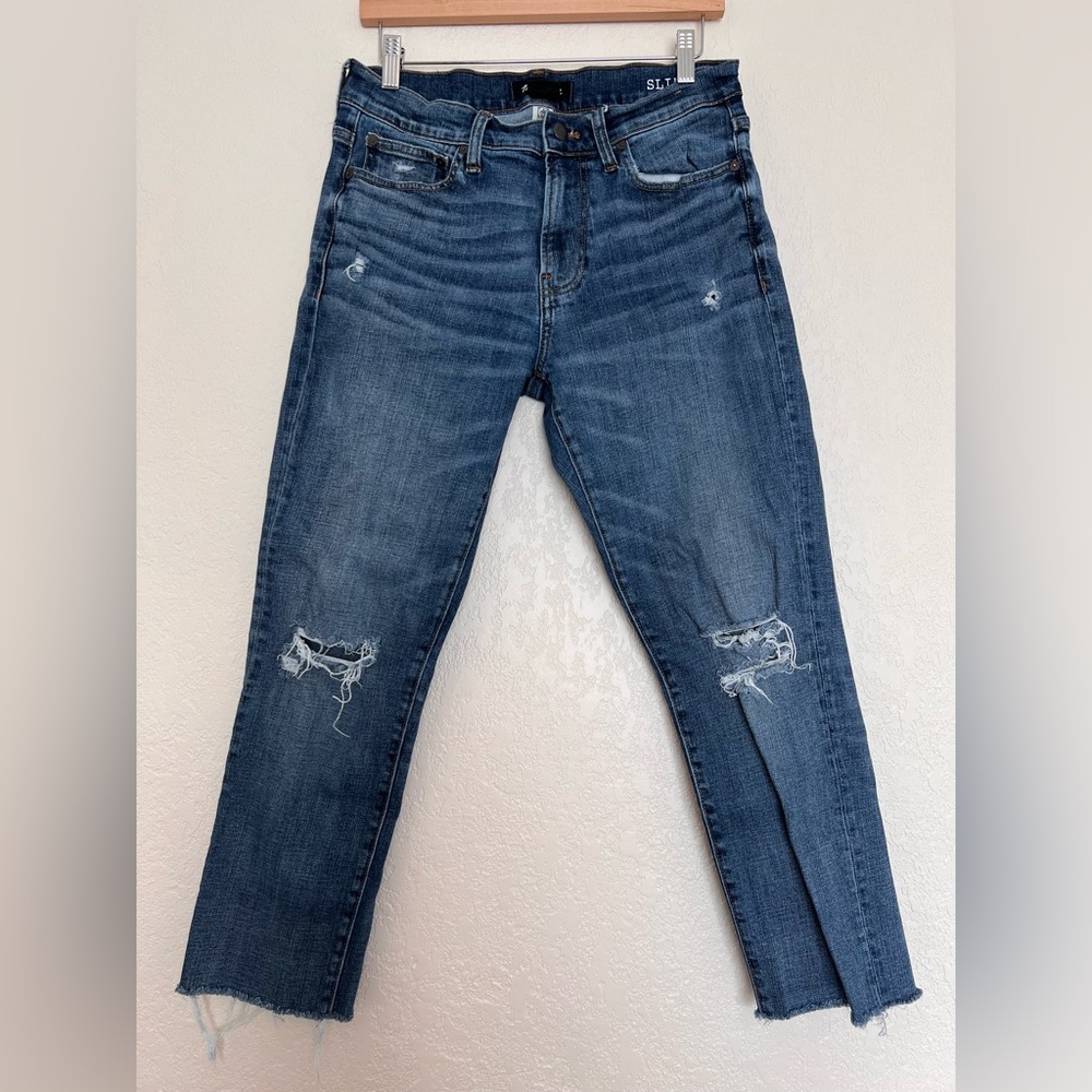 Madewell Blue Distressed Skinny Jeans‎